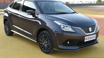 Maruti Baleno RS front three quarter grey First Drive Review