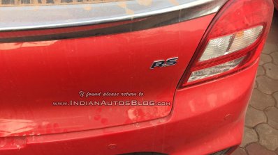 Maruti Baleno RS spyshot badging IAB