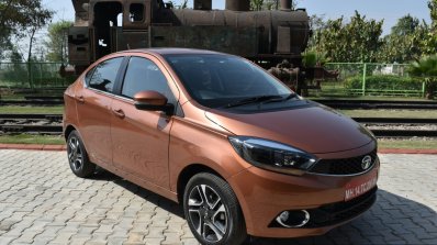 Tata Tigor petrol front three quarter First Drive Review