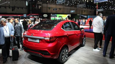 Tata Tigor rear quarter at the 2017 Geneva Motor Show