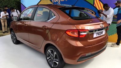 Tata Tigor rear three quarters