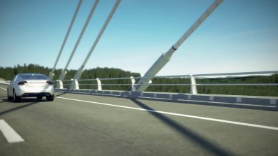 Volvo future sedan teaser rear three quarters teaser