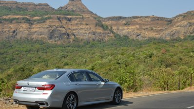2017 BMW 7 Series M-Sport (730 Ld) rear three quarter far Review