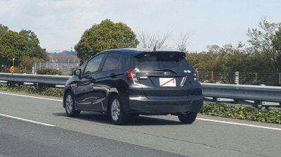 2017 Honda Jazz rear quarter spied in Japan