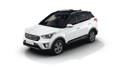 2017 Hyundai Creta with dual tone color option front three quarter press image