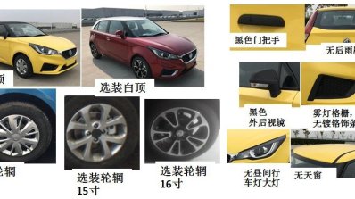 2017 MG3 (facelift) exterior features