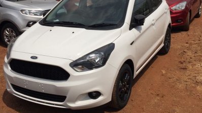 Ford Figo S front quarter spied at a dealership