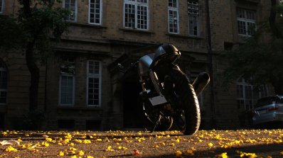 Hero Karizma cafe racer by Bullard Customs rear three quarter