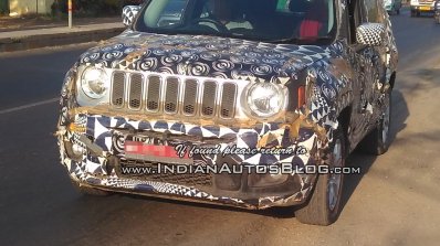 RHD Jeep Renegade front Indian test vehicle