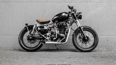 Royal Enfield Classic 350 Brat Bobber by Grid 7 Customs side right