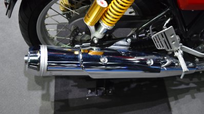 Royal Enfield Continental GT Red at BIMS 2017 exhaust