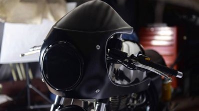 Royal Enfield Continental GT custom fairing front view black