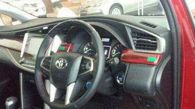Toyota Innova Crysta Touring Sport dashboard on dealer display