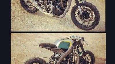 Yamaha R15 Tony 535 by Inline3 Cutom Motorcycles front and rear three quarter