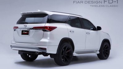 2016 Toyota Fortuner Fiar Design Body kit rear three quarter Studio shots
