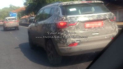 2017 Jeep Compass rear three quarters left side spy shot