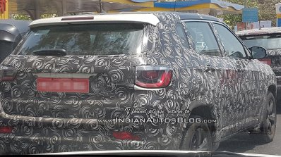 2017 Jeep Compass rear three quarters right side spy shot India