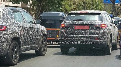 2017 Jeep Compass rear three quarters spy shot India