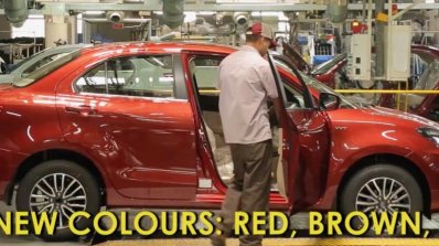 2017 Maruti Dzire side spotted in factory