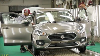 2017 Maruti Dzire spotted in factory front