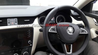 2017 Skoda Octavia (facelift) dashboard driver side spy shot