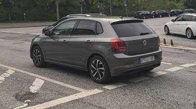 2017 VW Polo rear three quarters left side spy shot
