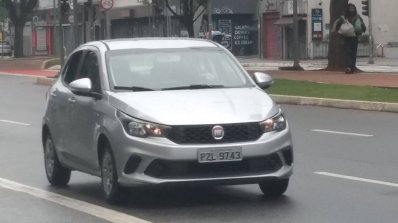 Fiat Argo front three quarters right side undisguised spy shot