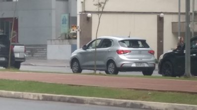 Fiat Argo rear three quarters left side undisguised spy shot