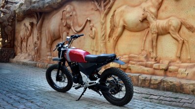 Honda Unicorn 150 Scrambler by Furious Customs rear three quarter left