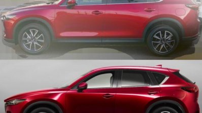 Mazda CX-8 vs. Mazda CX-5 profile spy shot