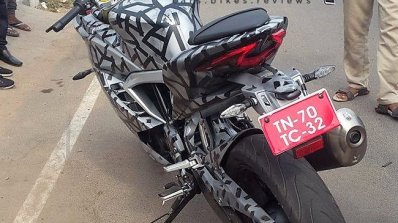 TVS Apache RR 310S clearest spy pics rear three quarter