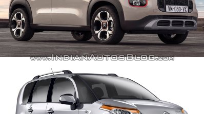 2017 Citroen C3 Aircross vs. 2012 Citroen C3 Picasso front three quarters