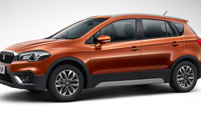 2017 (Maruti) Suzuki S-Cross front three quarters studio image