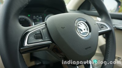 2017 Skoda Octavia steering wheel revealed for India images