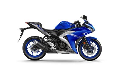 2017 Yamaha R3 Europe studio blue side