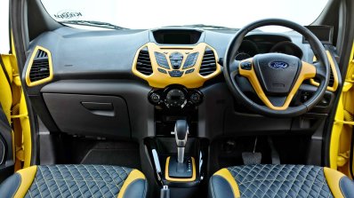 Custom Ford EcoSport with Triple Yellow Matte Paint Job dashboard