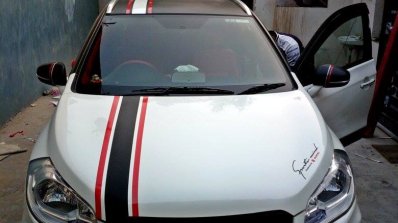 Dual tone Maruti S-Cross with stripes by AK Customs front