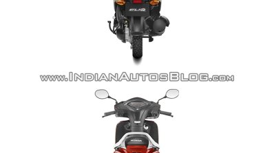 Honda Cliq vs Honda Activa - Spec sheet comparison rear