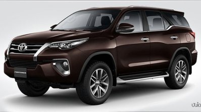 MY2017 Toyota Fortuner front three quarter launched in Thailand