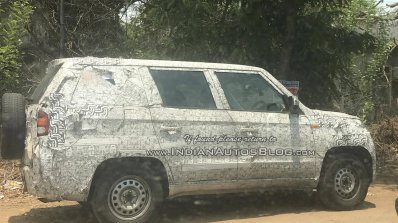 Mahindra TUV500 (TUV300 XL) rear three quarter spied by IAB Reader