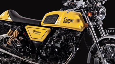 Royal Enfield Continental GT lookalike Stallions Centaur Slam yellow side