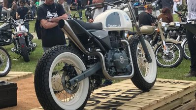 Royal Enfield Himalayan Gentleman Brat by Sinroja Motorcycles rear three quarter