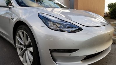 Tesla Model 3 front fascia spy shot