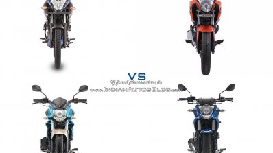 Bajaj Pulsar NS160 comparo front