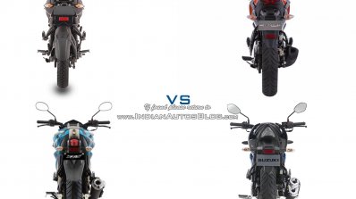 Bajaj Pulsar NS160 comparo rear