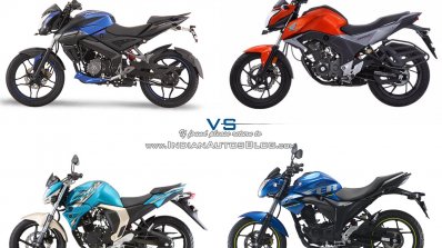 Bajaj Pulsar NS160 comparo side left