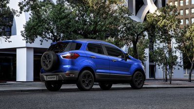 Brazilian-spec 2018 Ford EcoSport (facelift) rear three quarters