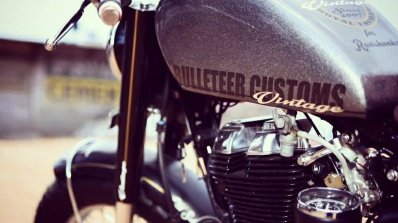 Custom built Royal Enfield Old School by Bulleteer Customs fuel tank