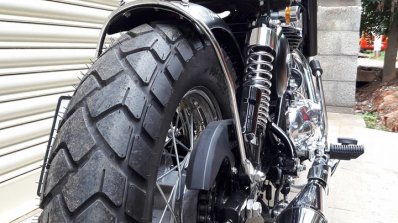 Custom built Royal Enfield Old School by Bulleteer Customs rear tyre