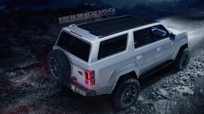 Ford Bronco 4-door rear three quarters elevated view rendering fourth image